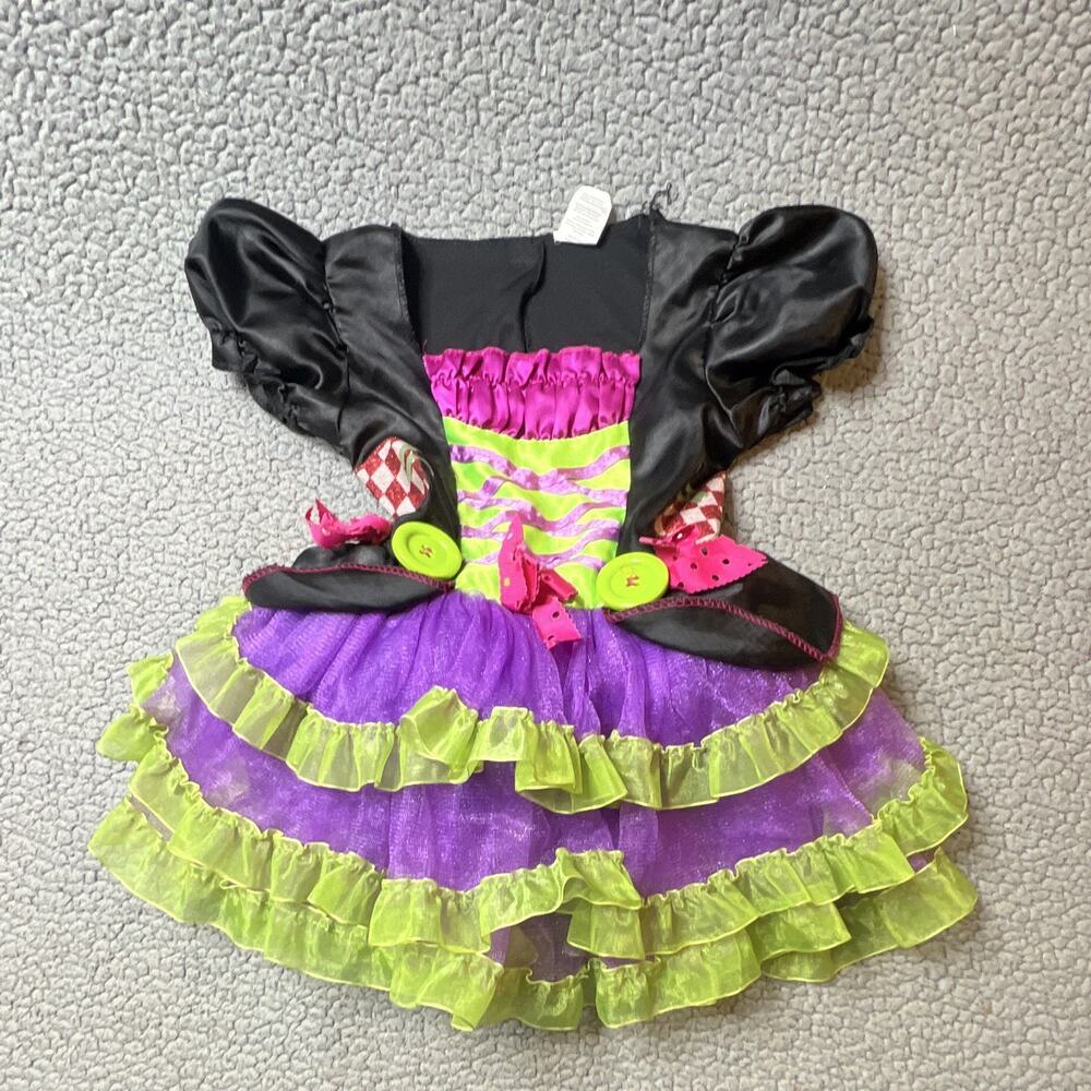 Little Girls Witch Costume Black & Green Size 3T-4T